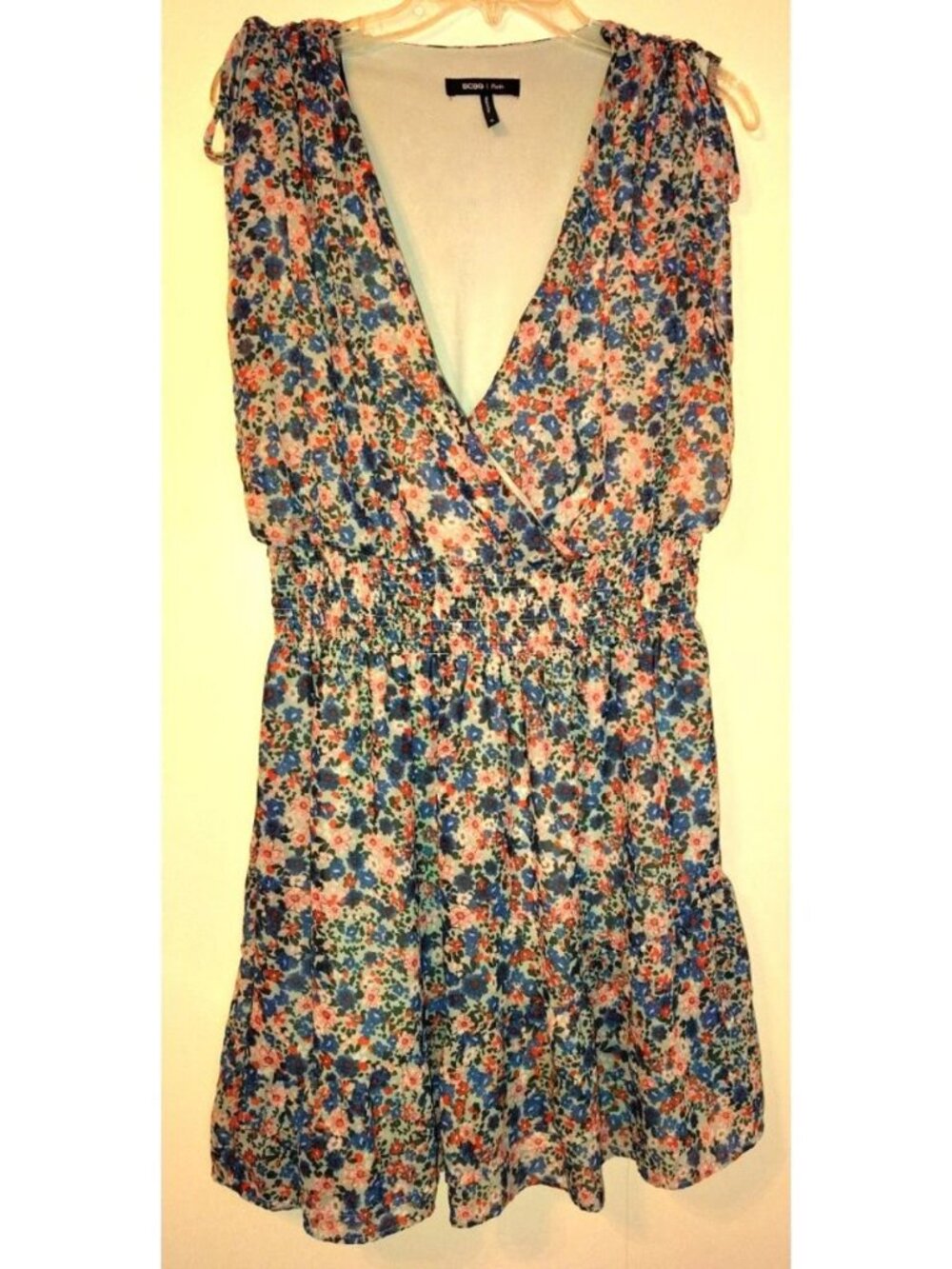 Cinched Waist Ruffle Dress